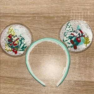 Disney Parks Snowglobe Minnie Ears Headband